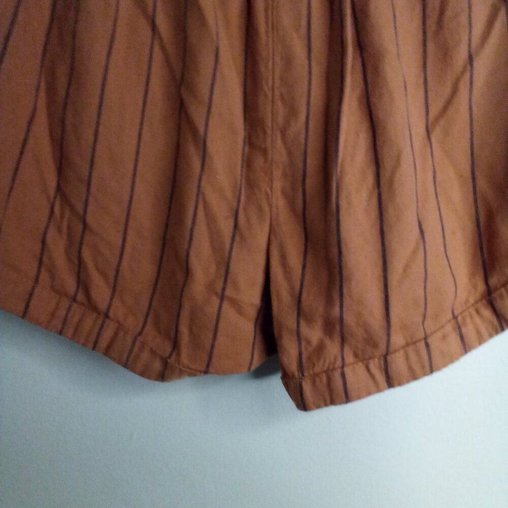 Billbong Shorts Women S Elastic Waist Drawstring Casual Stripe Brown - Picture 13 of 14